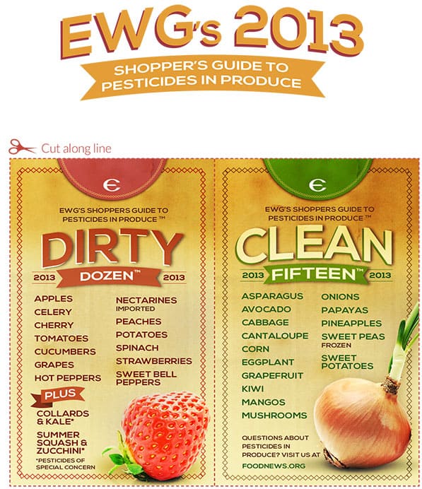 Dirty Dozen Liste EWG 2013